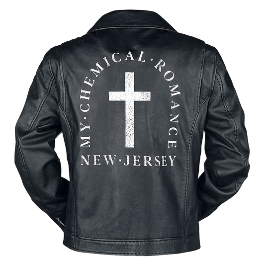 NJ Cross Leather Motorcycle Jacket